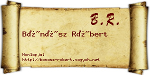 Bánász Róbert névjegykártya