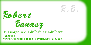 robert banasz business card